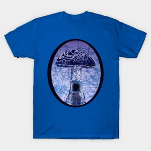 Mushroom Batik Style Fantasy Doorway T-Shirt